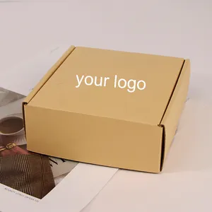 customized print logo kraft paper carton packing box corrugated reusable mailer shipping mailing paper boxes wih custom logo