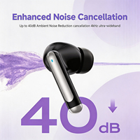 Écouteurs sans fil intra-auriculaires TWS OEM vérifiés S48 avec réduction de bruit ENC, affichage numérique LED de la puissance et basses profondes stéréo de 13 mm