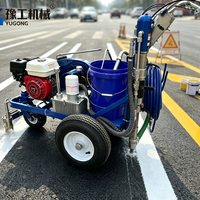 Machine de marquage routier, pulvérisateur de peinture à froid avec contrôle électronique de la vitesse pour le marquage des sols d'usine