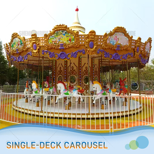 Carrusel de lujo personalizado al aire libre paseo interior tiovivo para centros comerciales parques hecho de fibra de vidrio y acero duradero al por mayor - Product Image 2