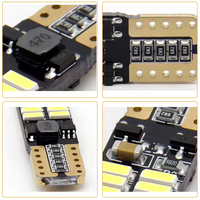 T10 194 W5W Lámpara LED para coche 12V Auto Lampada Bombilla Luces de estacionamiento 5W5 Canbus T10 W2.1x9.5D 4014 24SMD 12V Ampolla Sin errores