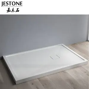 Mais recente Decoração Moderna Acrílico Superfície Sólida Shower Room Floor Shower Pan Waterproof Washroom Shower Base