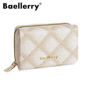 กระเป๋าสตางค์ผู้หญิงแบบสามพับลายสก็อต ยี่ห้อ Baellerry พร้อมช่องใส่เหรียญแบบมีซิป สำหรับใช้ในชีวิตประจำวัน - Product Image 5