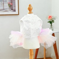 Robe de cosplay rose mignonne de style princesse avec tissu léger de qualité supérieure pour chiens et chats de petite et moyenne taille