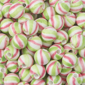 Perles en céramique colorées faites à la main fabrication de bijoux à bricoler soi-même perles rondes rayées à pois pour Bracelet collier fournitures d'artisanat - Product Image 4