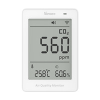 SONOFF AirGuard CO2 Matter Over WiFi Air Quality Monitor SAWF-08P Pengukur Suhu Kelembaban Alarm Suara & Cahaya Data Riwayat