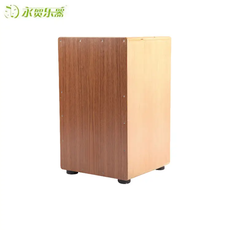 Caja de percusión de madera en forma de caja, instrumento Musical, tambor Cajon, cuerda de acero, iluminación de música