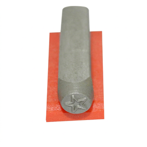 Poinçon en acier inoxydable motif étoile pour la fabrication de bijoux, outil de marquage pour métal, cuir, argile et bois | GS1457A - Product Image 1