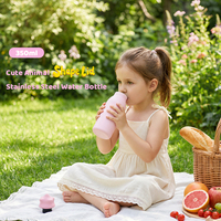 Bouteille d'eau isotherme à double paroi en acier inoxydable SUS 304 de 350 ml avec logo personnalisé et couvercle en forme d'étoile pour enfants, idéale pour l'école