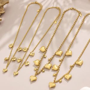 Collana a <span class=keywords><strong>Cuore</strong></span> in Acciaio Inossidabile con Zircone Placcata in Oro 18k, Gioiello Personalizzato e di Lusso Leggero - Product Image 1
