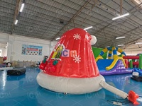Tente gonflable de Noël en forme de chapeau pour cour, décoration gonflable personnalisée pour jardin et fête de fin d'année