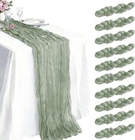 Chemin de table en gaze de coton 23*70 pouces, style rustique et romantique, pour mariage, douche nuptiale, décoration d'automne, lot de 10 pièces