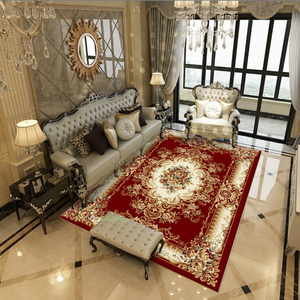 Thảm Trải Sàn Lụa Ba Tư Lớn 9X12 Xù Xì Cho Phòng Khách Thảm Màu Đỏ Sang Trọng - Product Image 1