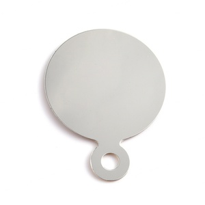 Espejo de Maquillaje Redondo Pequeño y Encantador de Acero Inoxidable con Adhesivo Epóxico y Bolsa de PU, Venta al por Mayor - Product Image 2