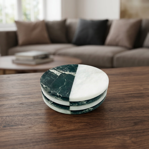 Posavasos Ecológicos de Mármol, 400 mm de Diámetro, 8 mm de Grosor, Diseño Moderno, Decoración para el Hogar, Alfombrillas para Mesa, Venta al por Mayor, Artesanía Única de la India - Product Image 1