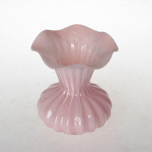 Vaso in Vetro Soffiato a Mano Moderno ed Ecologico, Rosa Crema, per Decorazione Interna e Fiori da Tavolo - Product Image 4