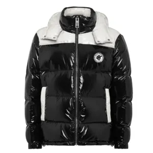 IZNooooooooded eaveavy esesigner Uff added añadido Coat em OGO versiversized own en's propio ubble inter lack en hiny FFER uffer acket - Product Image 1