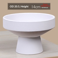 Pot Bunga Keramik Gaya Cina June Snow Bamboo Acorus Ball, Minimalis Vintage Zen, Motif Pedang Gunung, untuk Ruang Tamu dan Meja