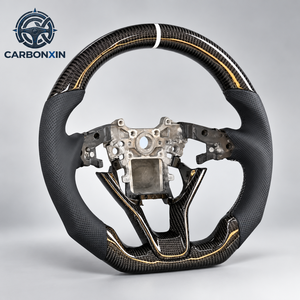 Volant de course personnalisé en cuir et fibre de carbone forgée pour Honda Accord 10ème génération CV 2018 2019 2020 2021 2022 Sport - Product Image 3