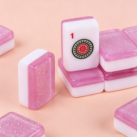 Fichas de Mahjong Americanas de Acrílico al por Mayor, de Alta Calidad, con Puntuación Manual, Cristal, Compatibles con Cajas de Cartón DIY, Suministro Directo de Fábrica