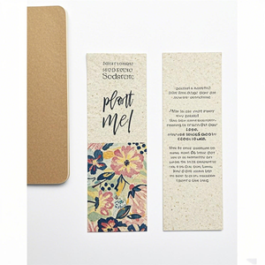 Marque-page personnalisé en papier semence écologique pour invitations de mariage et calendriers - Product Image 2