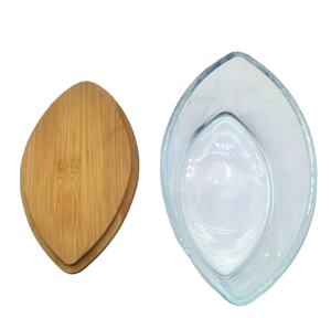 Único barco elipse en forma de 18oz WoodWick Velas Contenedor de vidrio Tarro HearthWick Vela perfumada Frascos con tapas para la fabricación de velas - Product Image 3