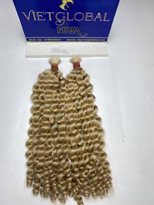 Vente en gros bon marché Cheveux vierges bouclés en vrac de couleur blonde Cheveux humains du Vietnam - Product Image 5