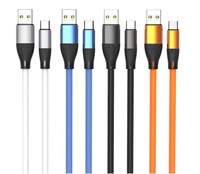Câble de charge rapide 6A résistant en silicone TPE, 1M OD5.5 USB-Type C vers Type-C, 5 en 1