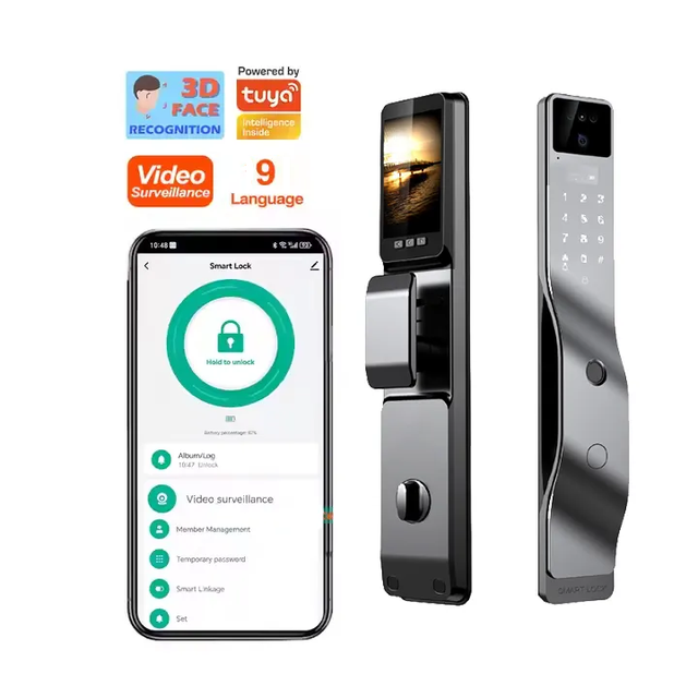 EBKN European Zigbee Smart Lock AF8831M Mortise 3D Face Recognition Fingerprint Steel Door Aluminum Alloy Wood Memory Card Cloud
