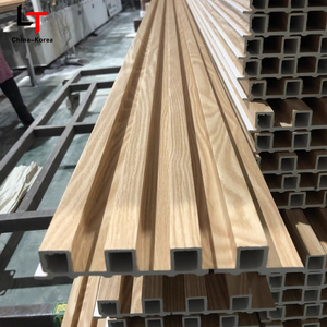 Panneau WPC Great Wall pour la décoration de bâtiments intérieurs et extérieurs, panneau acoustique moderne à rainures, panneau imperméable, grille de canal, plaque intérieure - Product Image 6