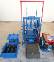 Petite machine à blocs de ciment mobile, prix au Royaume-Uni, QMR2-45, machine à briques creuses en béton manuelle simple, machine à fabriquer des blocs de ciment