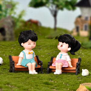 かわいい漫画カーデコレーション素敵なカップルアクションフィギュアフィギュア自動インテリアダッシュボード飾り男の子用女の子ギフト - Product Image 4