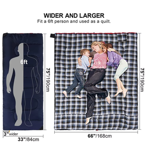 Sac de couchage d'hiver pour enfants E-RIKE Factory Envelope, haute qualité, personnalisé, en flanelle thermique, pour le camping en plein air - Product Image 2