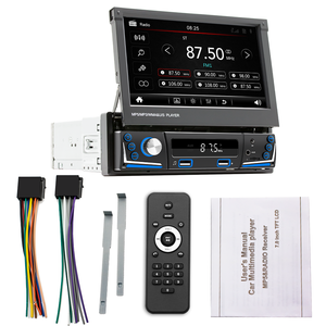 Bestree Máy Phát MP5 7 Inch Máy Phát <span class=keywords><strong>DVD</strong></span> BT Cho Xe Hơi Có Thể Thu Gọn Màn Hình Cảm Ứng Âm Thanh Nổi 1 Din Đa Ngôn Ngữ - Product Image 3