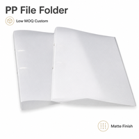 Classeur A4 translucide mat en PP à 2 anneaux, organiseur de documents givré personnalisable avec impression UV pour bureau et école