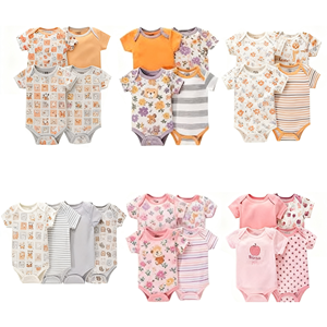 Pakaian Bayi Rajut Bambu Organik Custom Print, Diskon Besar, Pakaian Bayi Custom Musim Gugur, Romper Bayi 0-3 Bulan - Product Image 3