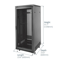Armoire réseau YNCO personnalisée 42U 600*600 19 pouces en acier pour centre de données, rack de serveur avec porte en verre, montage mural, protection IP20, 1000 kg en stock