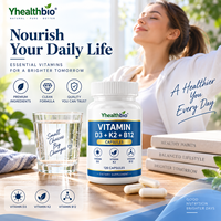 Capsules de Vitamine D3 K2 B12 de Haute Pureté, Produit Stérile Fini pour le Commerce Transfrontalier