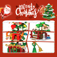 CAYI 2026 Jouets de construction de Noël, ensembles de blocs de construction avec lumière LED, décorations de Noël, cadeaux de Noël pour enfants