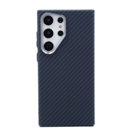 Étui de téléphone magnétique pour Samsung S23 S24 Ultra Plus, ultra fin, en PC rigide, antichoc, texture en fibre de carbone, coque arrière protectrice