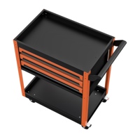 Chariot à outils industriel en acier laminé à froid avec 3 tiroirs, capacité de charge de 400 kg, vente en gros d'usine, support OEM