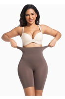 Shorts gainants taille haute pour femme, effet remonte-fesses, maintien ferme, sans couture, grande taille, compression abdominale post-partum