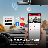 LINGDU LD06 2CH Ultra 4K + 2K Dash Cam avec Bluetooth Built in 5G WiFi GPS Sonny Sensor IMX415 Voice Control DVR Car Black Box