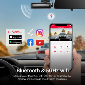 LINGDU LD06 2CH Ultra 4K + 2K Dash Cam avec Bluetooth Built in 5G WiFi GPS Sonny Sensor IMX415 Voice Control DVR Car Black Box - Product Image 3