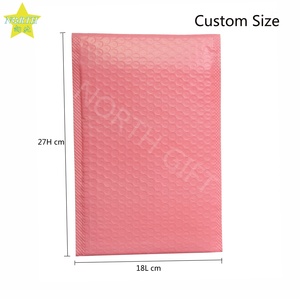 2024 nouveauté impression personnalisée bleu rose rose couleur poly enveloppe rembourrée expédition enveloppes à bulles avec LOGO - Product Image 6