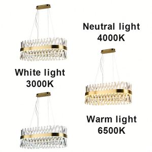 โคมไฟระย้าคริสตัล LED K9แบบนอร์ดิกโคมไฟแชนเดอร์เลียติดเพดานทำจากโลหะหรี่แสงได้ทันสมัย - Product Image 3