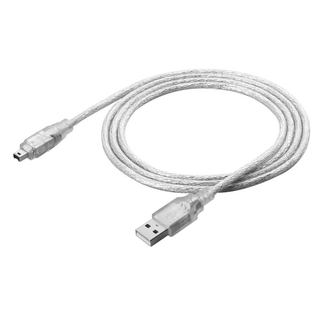 1.5m USB 2.0 IEEE-1394 Firewire Cable Adapter 4 Pin ILink Male Male Flexible Cable for Camera Computer Supports 1080p Resolution