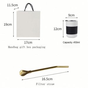 Custom logo Festival Business Gift <b>Box</b> Set 450ml Silicone Sleeve Ceramic <b>Double</b> <b>Wall</b> Insulated Travel Coffee Cup with Slider Lid - Product Image 5