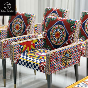 Fauteuil en tissu haut <span class=keywords><strong>de</strong></span> gamme, <span class=keywords><strong>chaise</strong></span> <span class=keywords><strong>de</strong></span> salle à manger moderne <span class=keywords><strong>de</strong></span> luxe pour villa, élément <span class=keywords><strong>de</strong></span> <span class=keywords><strong>parquet</strong></span> en mosaïque personnalisé exquis, <span class=keywords><strong>chaise</strong></span> <span class=keywords><strong>de</strong></span> salle à manger en tissu - Product Image 2