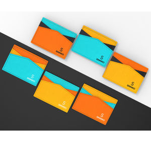 Professionnel personnalisé en cuir Saffiano petit porte-<span class=keywords><strong>cartes</strong></span> portefeuille pour hommes portefeuille minimaliste porte-carte porte-monnaie carte de crédit - Product Image 1